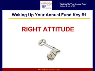 Waking Up Your Annual Fund Key #1 RIGHT ATTITUDE 