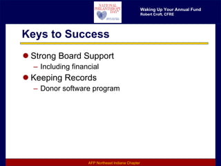 Keys to Success Strong Board Support Including financial Keeping Records Donor software program 