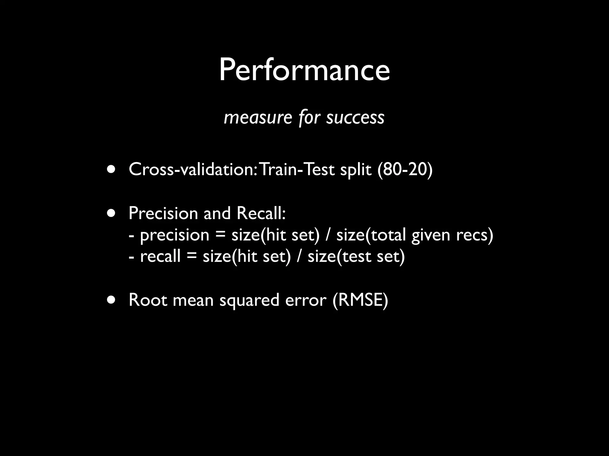 How to build a recommender system?