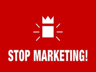 Marketing has created so much annoying
noise that consumers and platforms are
starting to sort out the mess and that
means...