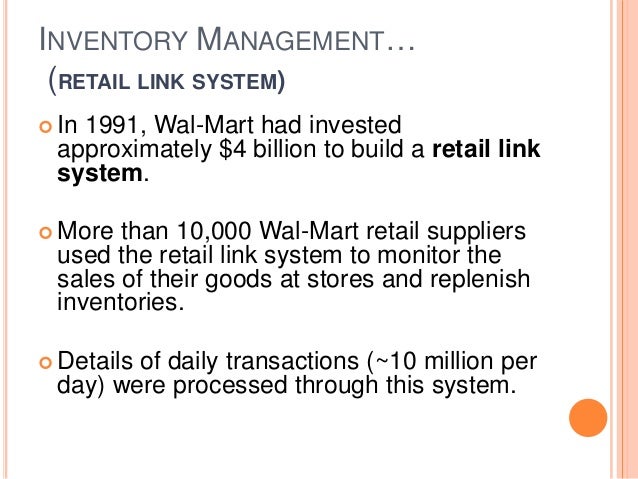 wal mart inventory management