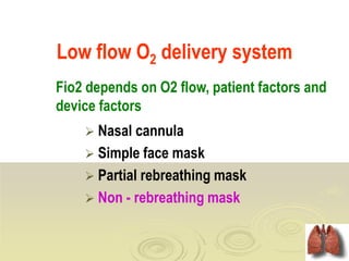 Max Fio2 Simple Face Mask Dr. Walaa El-leithy, Oxygen Therapy.ppt