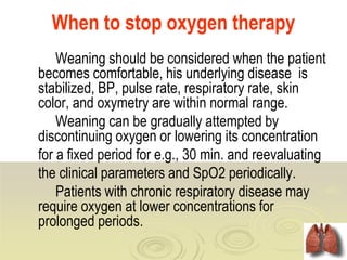 Wean O2 oxygen therapy.ppt dr. walaa Elleithy | PPT