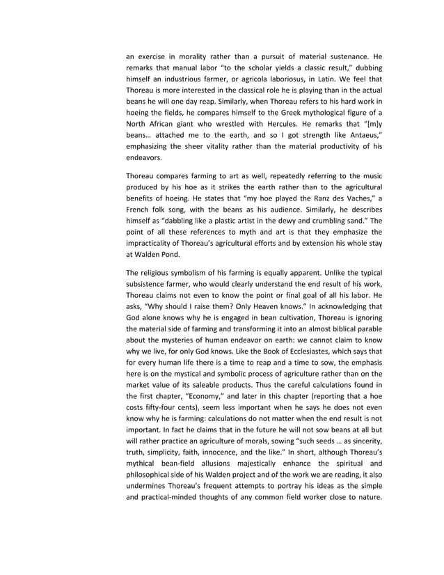 Walden Summary PDF