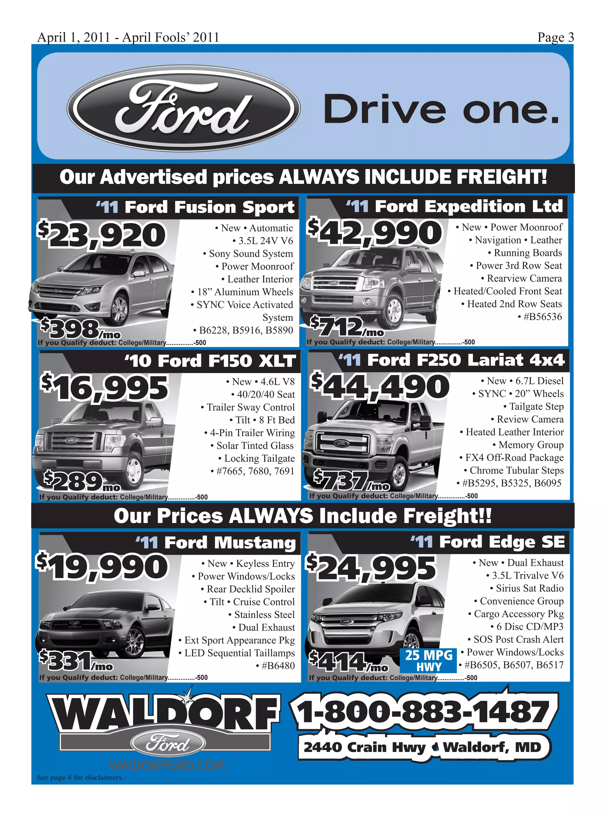 Waldorf Ford advertising catalog PDF
