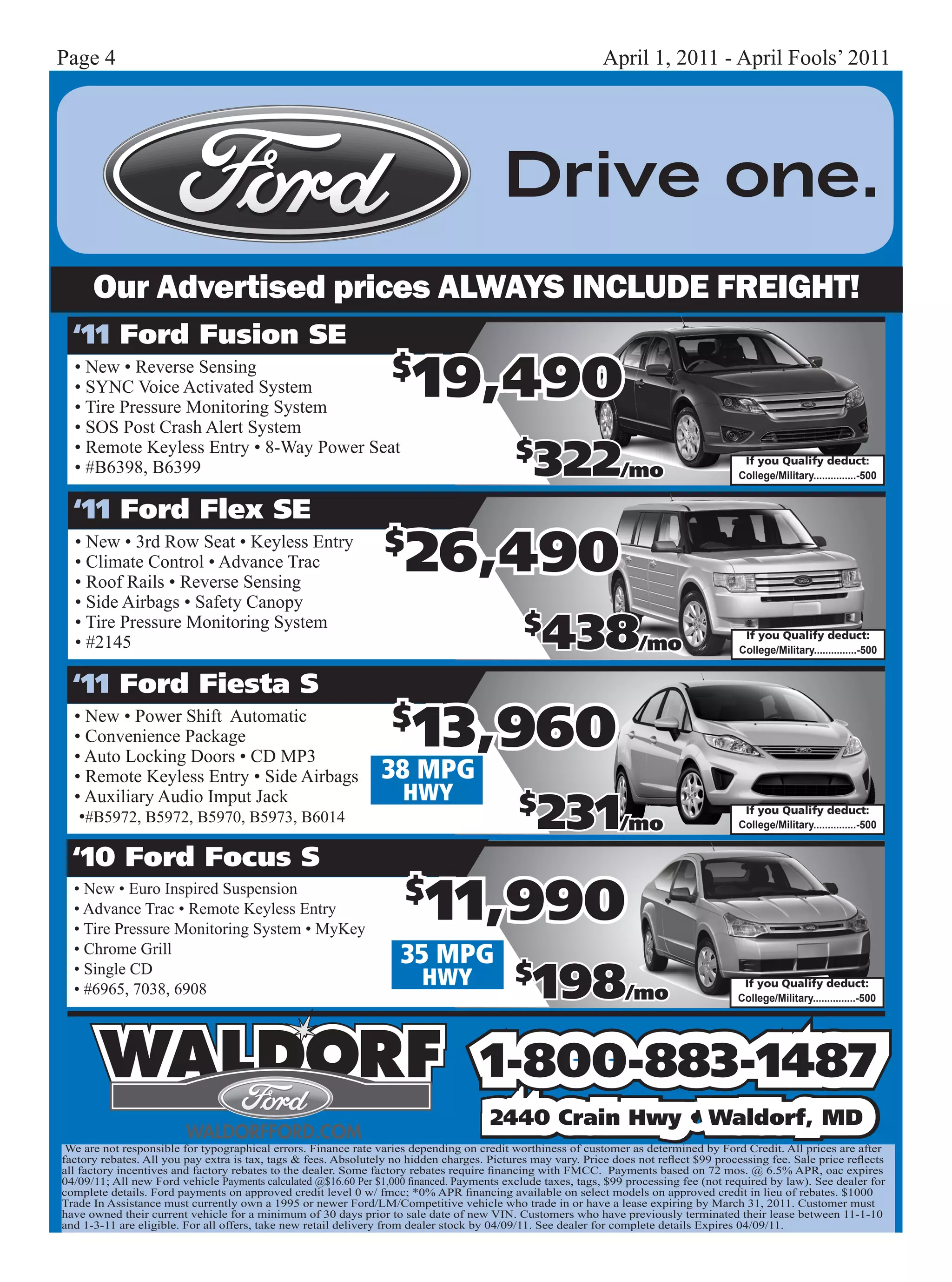 Waldorf Ford advertising catalog PDF