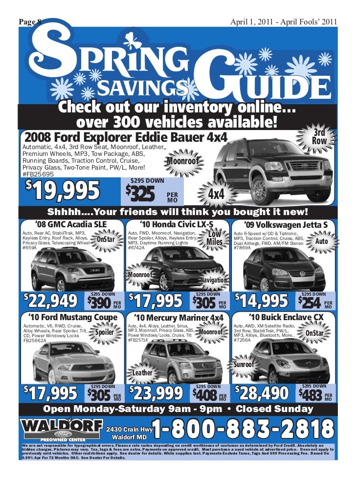 Waldorf Ford Preowned vehicle catalog