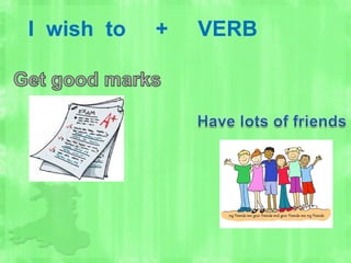 I wish to + VERB
 