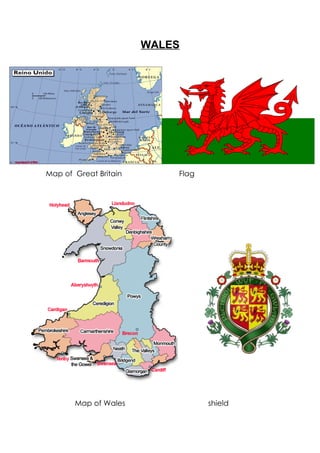 WALES




Map of Great Britain       Flag




       Map of Wales               shield
 