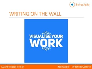 WRITING ON THE WALL
Being Agile
www.beingagile.co.uk #beingagile @belindawaldock
 