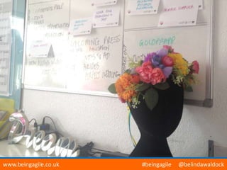 WRITING ON THE WALL
Being Agile
www.beingagile.co.uk #beingagile @belindawaldock
 