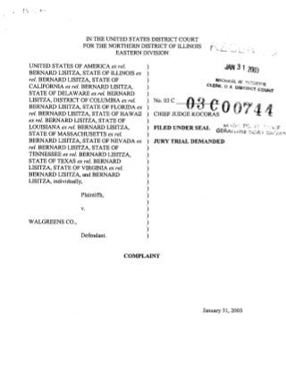 The Complaint Against Walgreens for False Claims Act Violations