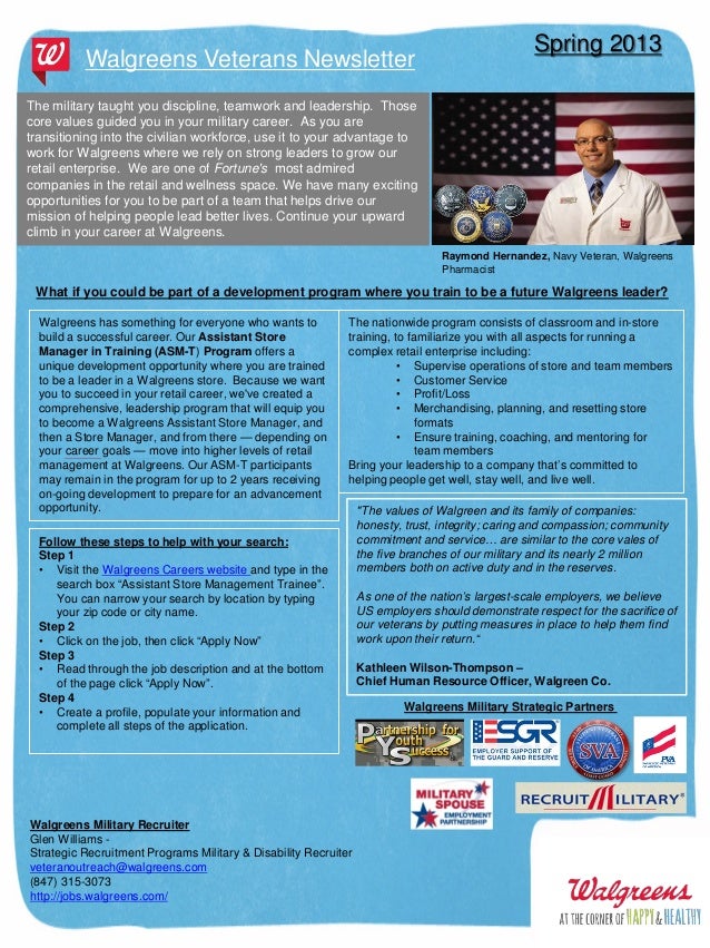 georgia national guard employment opportunity walgreens assistant st assistant manager walgreens