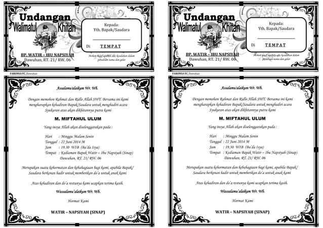 template undangan Walimatul Khitan 2 seri docx template undangan Walimatul Khitan 2 seri docx