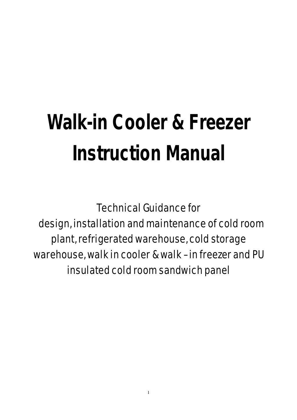 Walk in cooler & freezer cold room plant & refrigerated cold storage