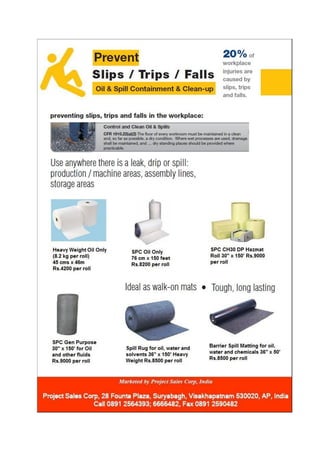 Prevent Slips, Trips and Falls with Walk-on Absorbents