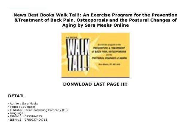 News Best Books Walk Tall!: An Exercise Program for the Prevention ...