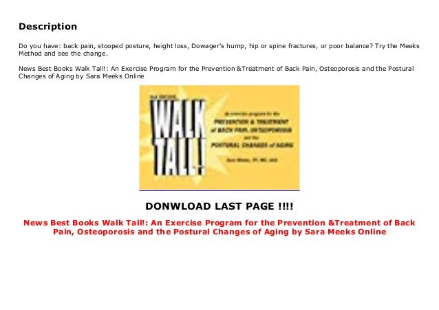 News Best Books Walk Tall!: An Exercise Program for the Prevention ...