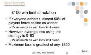 Massachusetts gamblers’ survey
• Nelson et al. (2013) summarize results from
a 2012 survey of Bay State residents
– Curren...