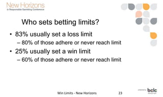 Data, model
• 247 survey respondents gambled in past 12 months
– 264 of 511 did not, and are excluded
– Lottery-only playe...