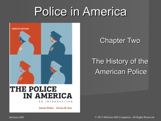 Police in America
Chapter Two
The History of the
American Police

McGraw-Hill

© 2013 McGraw-Hill Companies. All Rights Reserved.

 