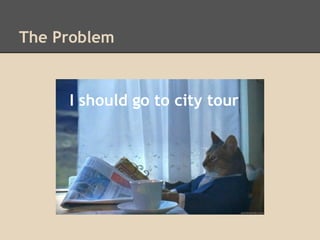 The Problem

I should go to city tour

 