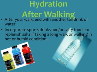 Try backward walking for a change of pace.  It is demanding, since it’s a novel activity for most people. Be careful when going back-wards outdoors: choose a smooth surface and keep far away from traffic, trees, potholes, and other exercisers. To avoid muscle soreness, start slowly. Don't try to walk backward more than a quarter mile the first week. http://www.wellnessletter.com/html/fw/fwFit04Walking.html 