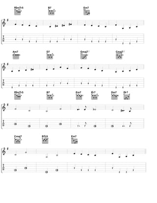 F m7 5 B7 Em7
4 2
5 3 2 4
1 4 2
5 3 2
2
2 3
2
Am7 D7 Gmaj72 Cmaj7 2
5
2 3 6 5 7
7 4 5 4
5 2
3 5
2 5
F m7 5 B7 Em7 E 7 Dm7 D 7
4
3 2
4
7 7 6 5 4 2
Cmaj7 B7 9 Em7
3
5
2
2
2
5 3 2
2
2 3
2
 