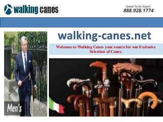 Welcome to Walking Canes your source for our Exclusive
Selection of Canes.
 