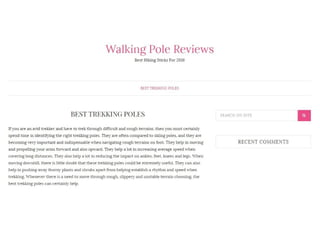Walking pole reviews