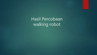 Hasil Percobaan
walking robot
 