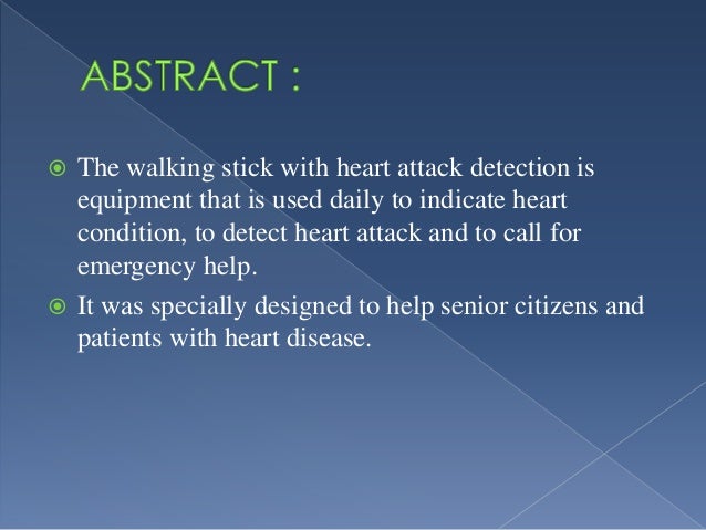 Walking stick with heart attack detection essay 04 image