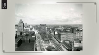 An aerial view of Gore Park in the 1960s
 