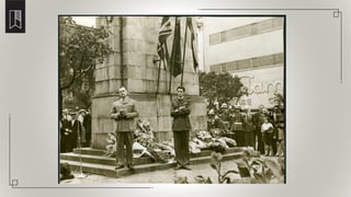 Major John Weir Foote, V.C. speaks at the Cenotaph on the anniversary of Dieppe, August 19, 1946
 