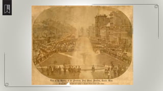 The opening ceremonies for the original Gore Park fountain on May 24, 1860
 