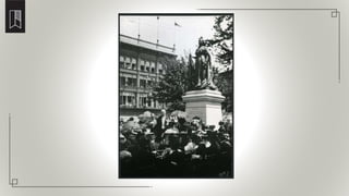 Adam Brown gives a eulogy for the late Queen at the unveiling
 