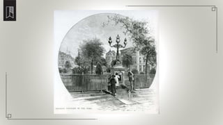 The Kerr Drinking Fountain at the west end of Gore Park, donated in 1860 by Archibald Kerr
 