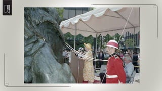 Governor General Jeanne Sauvé at the rededication of the Queen Victoria statue on June 20, 1988
 