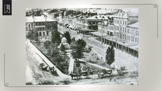 Gore Park in the 1880s with locked gates
 