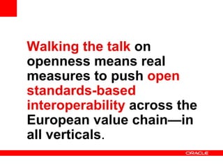 Walking The Talk On Openness