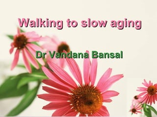 Walking to slow aging

  Dr Vandana Bansal
 