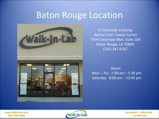 Walk-In Lab | PPS