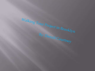 Walking Tour Project in Brooklyn 		By: Denzil Courtney 