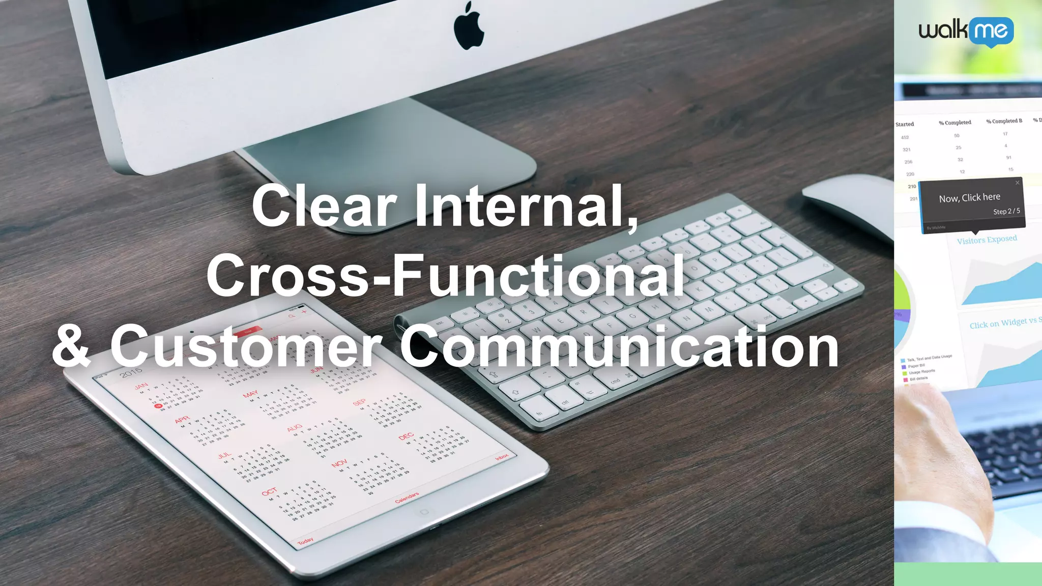 Clear Internal,
Cross-Functional
& Customer Communication
 