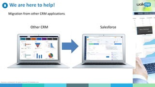 Business confidential. All rights reserved. © WalkMe.com
We are here to help!
Migration from other CRM applications
Other CRM Salesforce
 