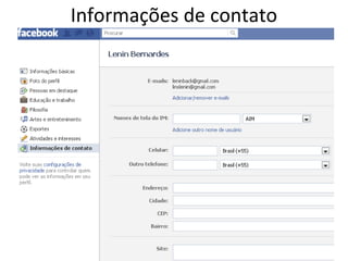 Informações de contato 