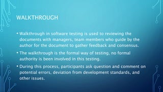 Walkthrough and inspection (Walkthrough) | PPTX