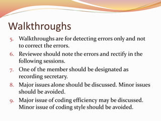 Walkthrough Notes Walkthroughs | PPTX