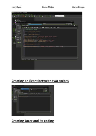 2D Game Maker Walkthrough tutorial by Liam Oven | DOCX