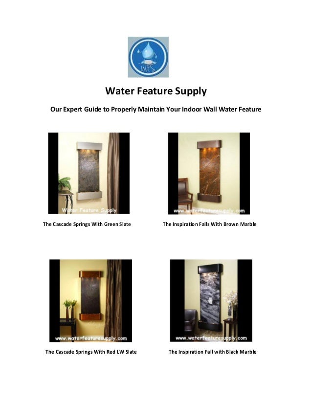 Wall Water Feature Maintenance